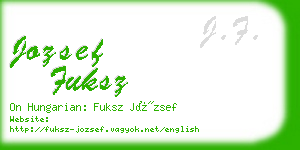 jozsef fuksz business card